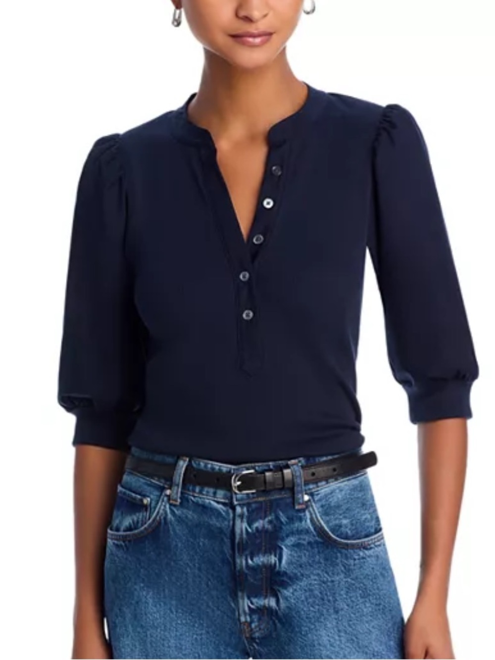 NWT- Veronica Beard Jeans Coralee Puff Sleeve Top